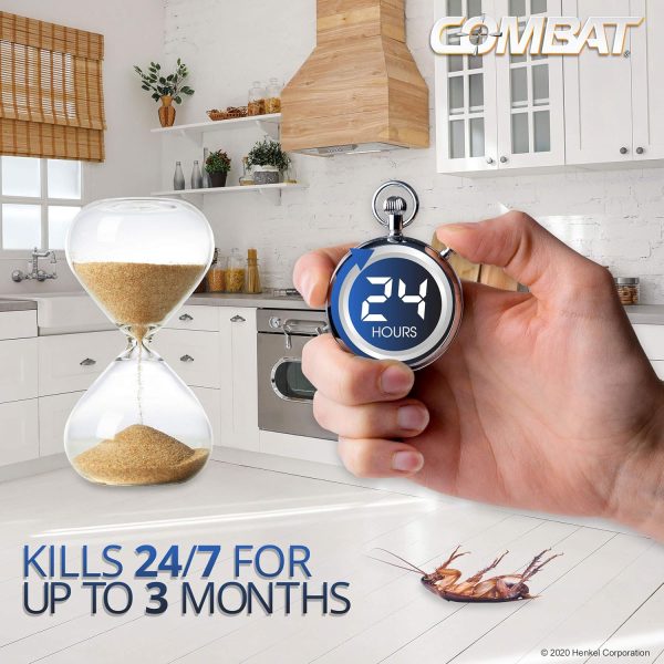 Combat Roach Killing Bait, Roach Bait Station For Large Roaches, Kills The Nest, Child-Resistant, 8 Count,Insects - Image 9
