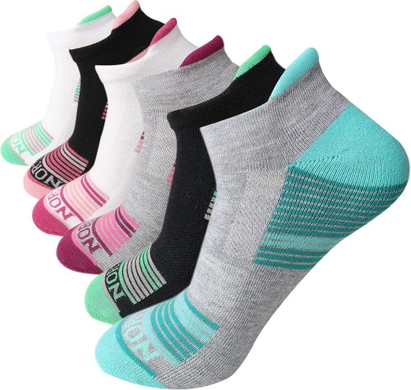Compression Ankle Support Socks Coolmax Wicking Cushioned Athletic Plantar Fasciitis Relief Men Women 2/3/6 Pairs