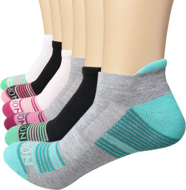 Compression Ankle Socks for Men & Women, Pack of 6, Athletic Cushioned Socks, Hiking, Running & Daily Wear, Size 7-10. - Image 3