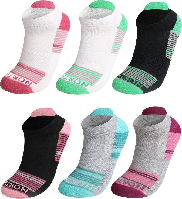 Compression Ankle Socks for Men & Women, Pack of 6, Athletic Cushioned Socks, Hiking, Running & Daily Wear, Size 7-10. - Image 8