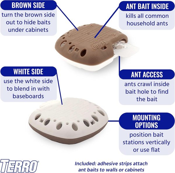 TERRO T334SR Indoor Multi-Surface Liquid Ant Bait and Ant Killer - 8 Discreet Ant Bait Stations - Kills Common Household Ants - Image 8